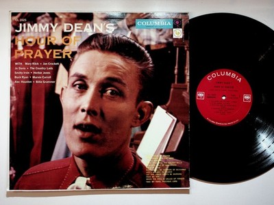 Jimmy Dean's Hour of Prayer LP Record 1957 Columbia Gospel 33RPM