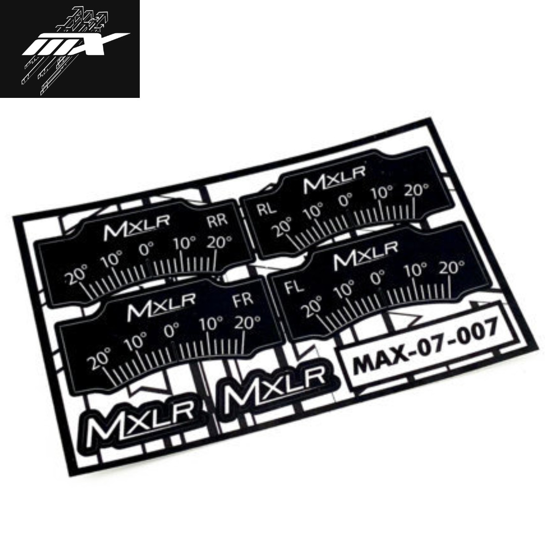 MXLR MAX-07-007 Caster Correction Decals for Hudy 1/10 TC Al