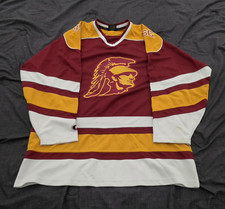 Colosseum Sport XXL Hockey Jersey Burgundy/Gold/White Maroon Gold White
