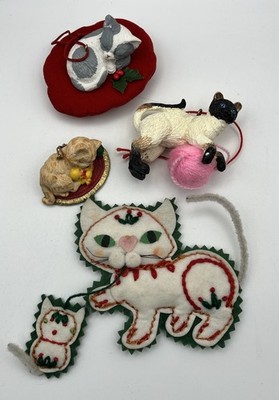Novelty Kitten Ornaments Set Of 4