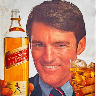 1970 Johnnie Walker Red Label Advertisement Vintage Scotch Distillery F15P