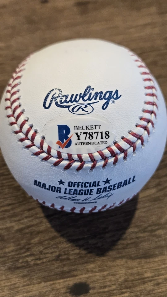 Бейсбольный мяч с автографом Томми Ласорды Beckett сертификат подлинности BAS Dodgers Зал славы - Изображение 2 из 2