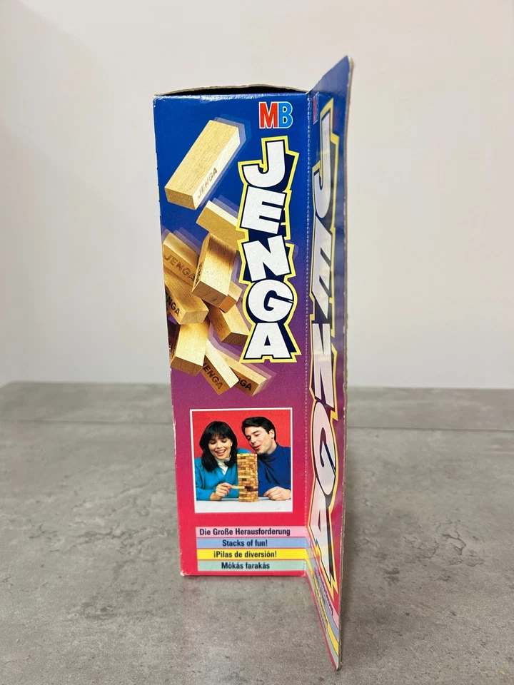 Vintage JENGA-1993-BOXED by MB GAMES COMPLETE-Hasbro-Wooden Stacking Game - Image 3 of 4