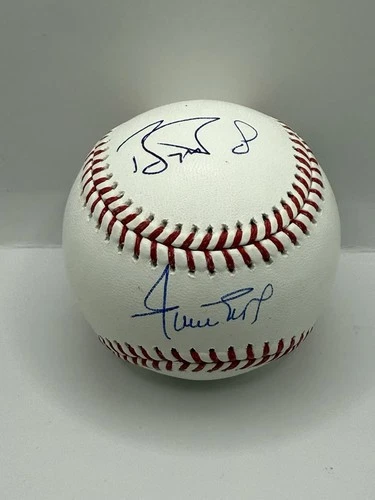 Willie Mays/Barry Bonds Autographed Vintage Official Size Baseball ca. 1994.