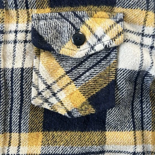 Sears The Men's Store Wool Flannel Plaid Shirt Jacket Lined Pockets 44 Tall image 2