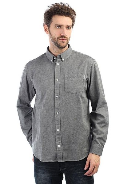 Men Carhartt Shirt Grey Cotton S