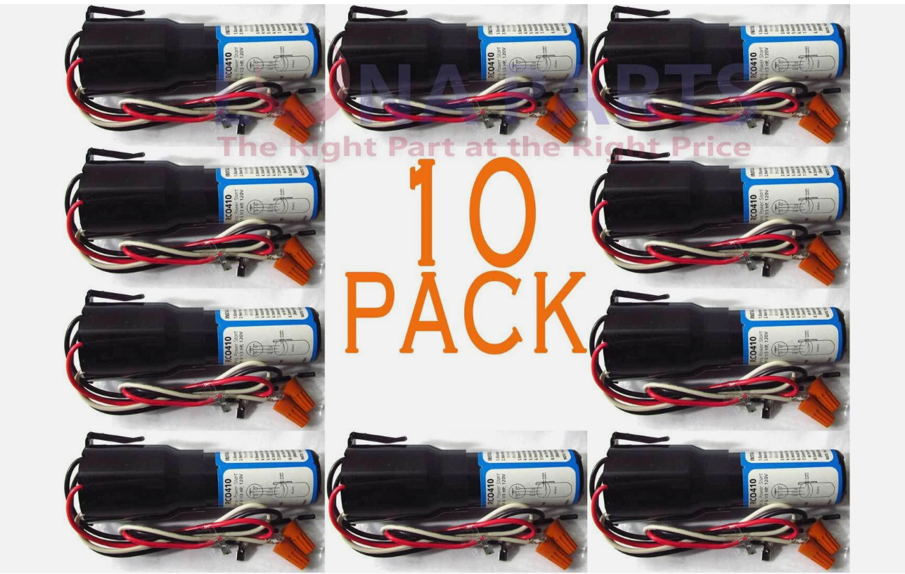 Hard Start Kit 3-in-1 Relay 115V RCO410 RC0410 for Fridge (10 Pack)