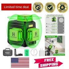 Huepar B03CG Pro Laser Level 360° - 3D Cross Line Tool with Rechargeable Battery