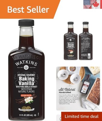 All-Natural Baking Vanilla Extract, 11 Fl Oz - Rich Flavor for Bakers