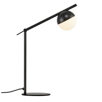 Tischleuchte CONTINA, G9, IP20, Glas opal weiß, schwarz