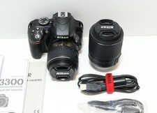 Nikon D3300 24.2 MP Digital Camera with 18-55mm  55-200mm VR Zoom Lens