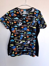 Size M DIsney Finding Dory black scrub top. Excellent condition