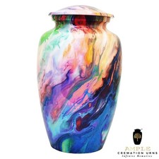 Colorful Rainbow Cremation Urn for Human Ashes Adult Delivery in 2 days fedex