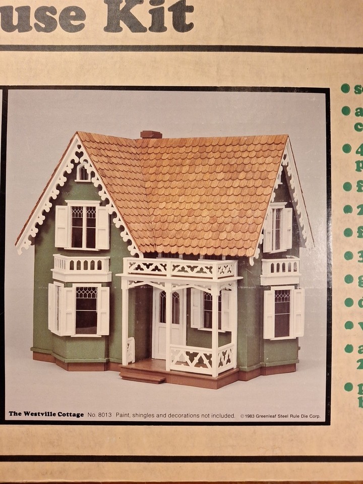 Greenleaf VTG The Westville Cottage Dollhouse Kit Wooden Model No 8013 ...