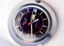 Soviet Poljot 44mm UFO Flying Soucer, Automatic 23 Jewels Day Date Purple, Works