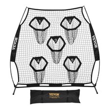 VEVOR 6x6ft Football Trainer Throwing Net Portable Practice Net Improve QB Black