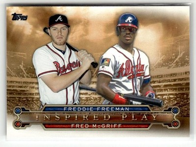 2015 Topps #I-10 Fred McGriff / Freddie Freeman Inspired Play
