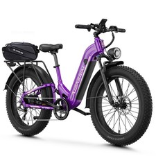 1800W 26" Fat Tire Mountain E-Bike 48V 17.5AH 7 Speed 36MPH Adult Electric Bike