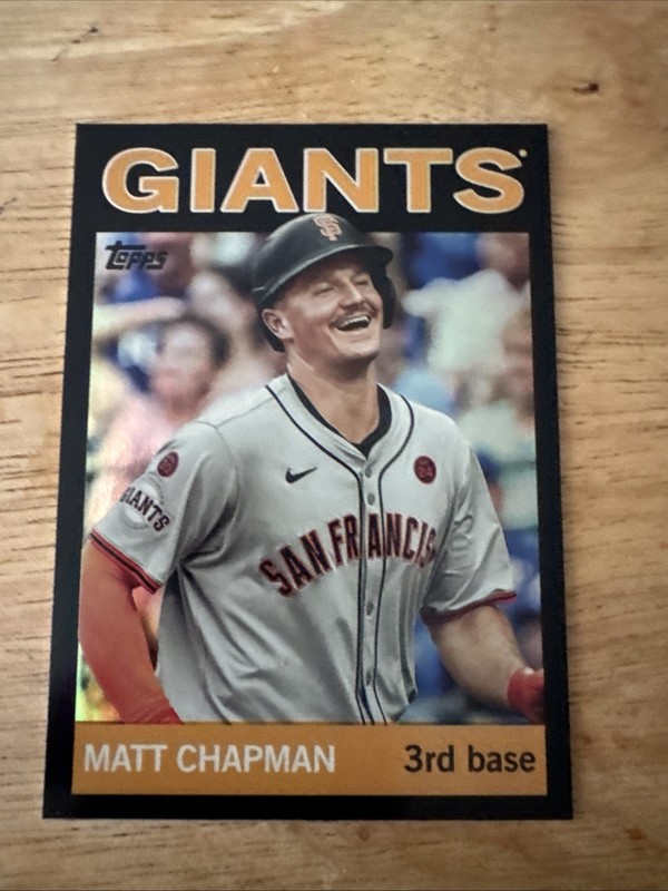 San Francisco Giants Matt Chapman 2025 Topps Archives BB 1964 Border Black Foil