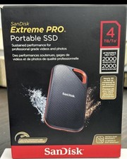SanDisk 4TB Extreme PRO Portable SSD 2000MB/s IP65 External SDSSDE81-4T00-G25