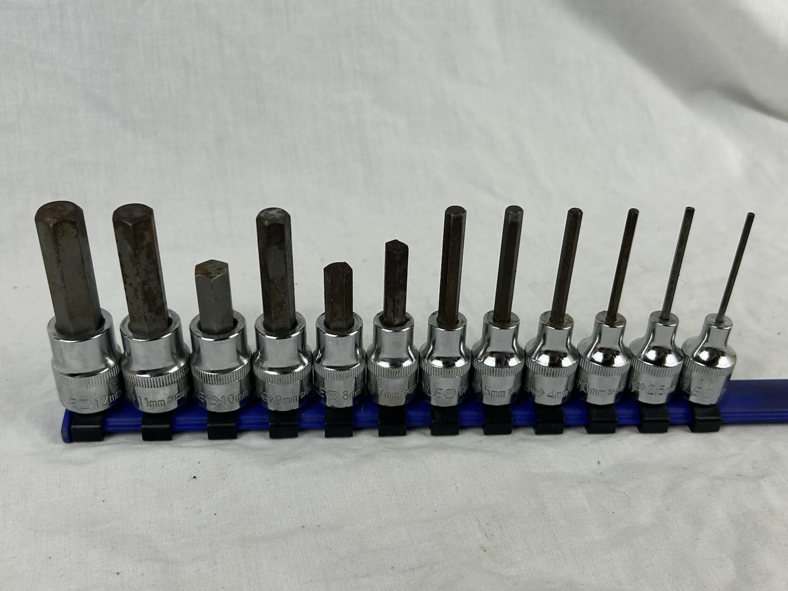 12pc. Napa Carlyle Tools 3/8" Drive Hex Bit Driver Sockets SAE READ