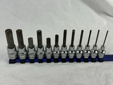12pc. Napa Carlyle Tools 3/8" Drive Hex Bit Driver Sockets SAE READ