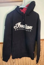 Indian Motorcycles Hoodie Embroidered Sweatshirt Men  sSize L Hooded Logo Biker