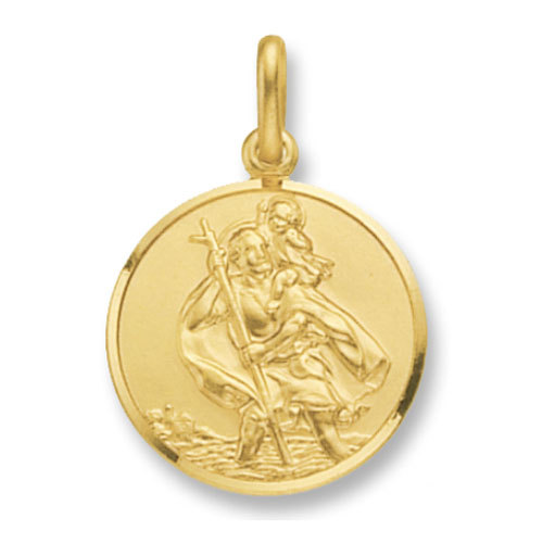 Gold St. Christopher Pendant Gold Saint 