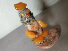 Baltic amber stone figurine figure table plaque decor gems OWL