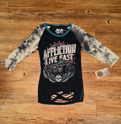Vintage Y2K New With Tags Affliction Reversible Long Sleeve Chrome Hearts Style