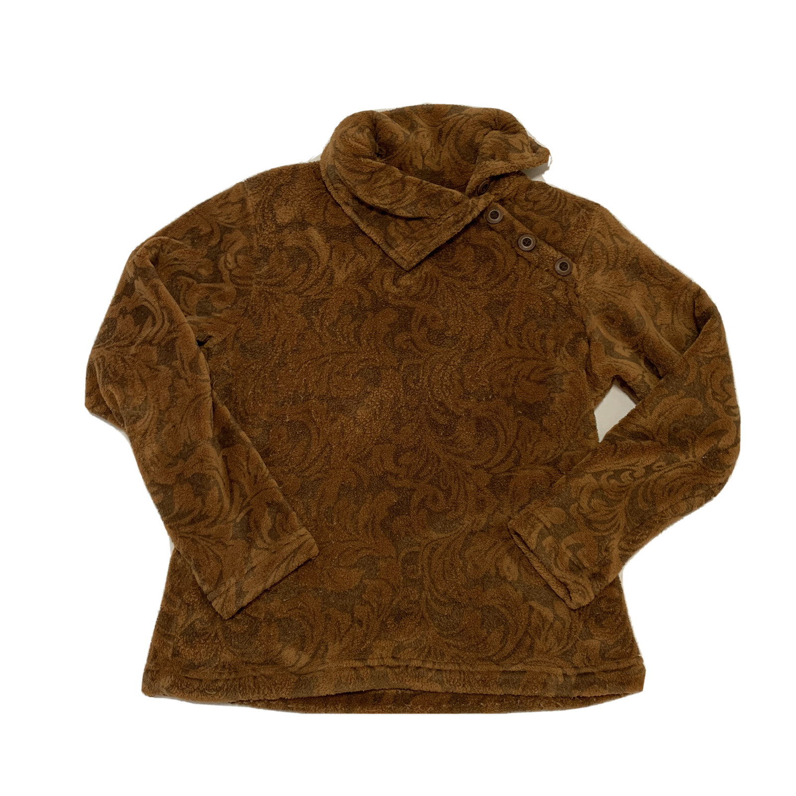 asymmetrical fleece pullover