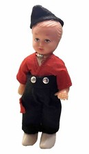 Vintage Dutch Boy Doll Hard Plastic Celluloid Dutch Shoes 5 EUC