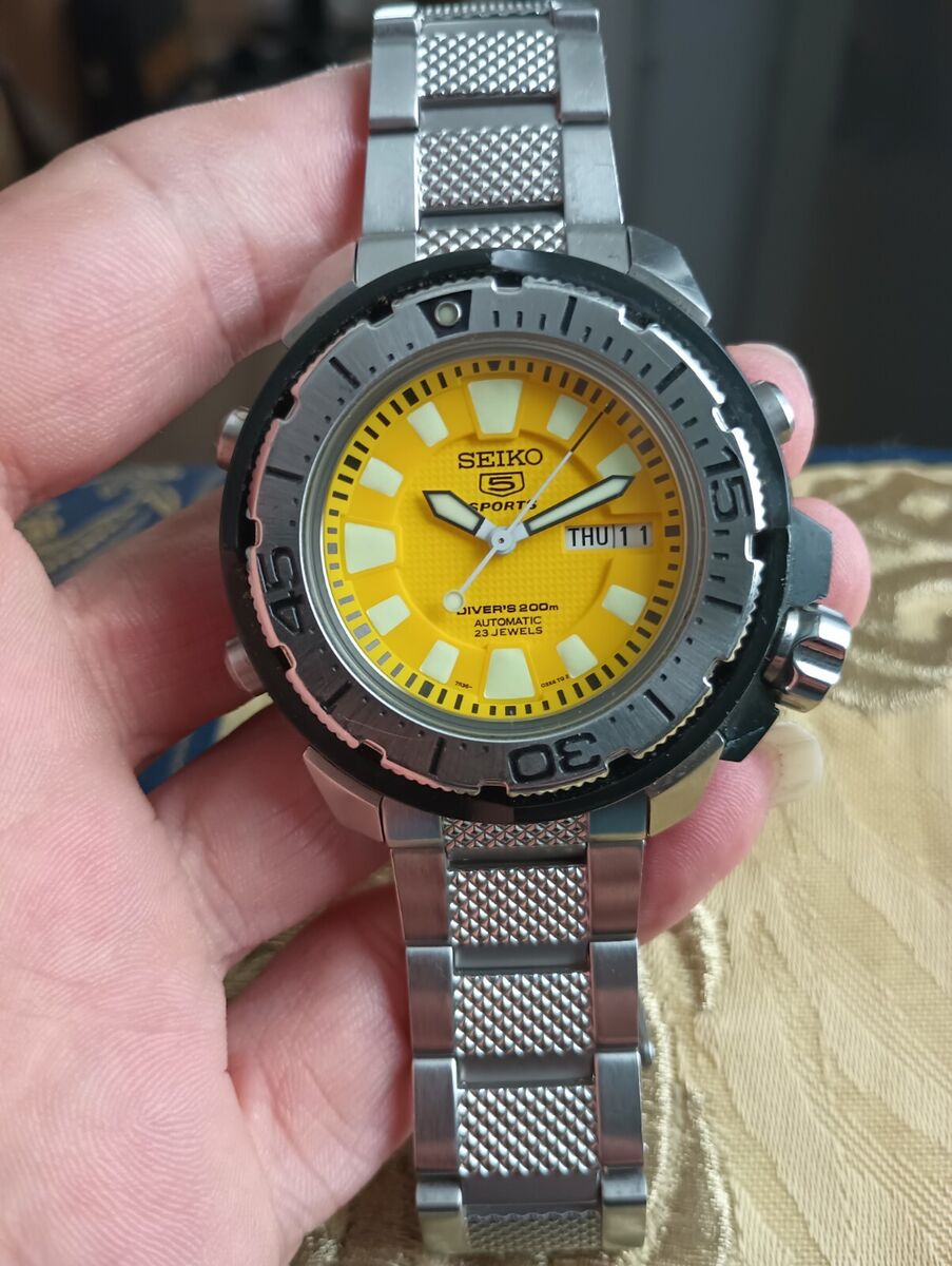 Seiko 5 Frankenmonster 7S36-02S0 Auto Scooba Diver 200M Rare Seiko 5 Frankenmonster 7S36-02S0 Auto Scooba Diver 200M Rare