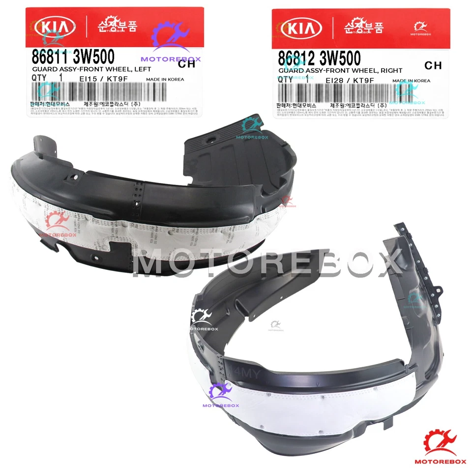 2pcs Genuine Fender Liner Front ✅ RIGHT + LEFT ✅ 2014-16 KIA SPORTAGE 868123W500 - Image 2 of 4