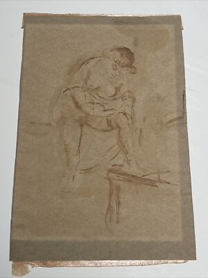 17TH TO 18TH CENTURY OLD MASTER PAINTING DRAWING PORTRAIT WOMAN MYSTERY ARTIST