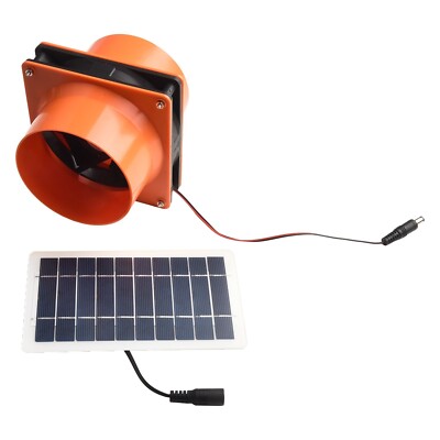 130CFM Leiser Abluftventilator mit Solarpanel für Haus und Außenbereich
