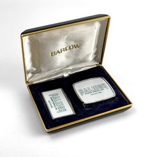 VINTAGE MONEY CLIP/POCKET KNIFE BARLOW B60 & KEY CHAIN Raleigh Shaver Service