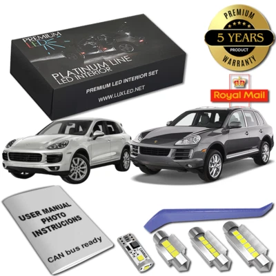 LUXLED Kit Interior LED Premium 16 Bombillas SMD Sin Errores Porsche Cayenne 955 957 958 92A