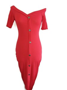 button front bardot dress