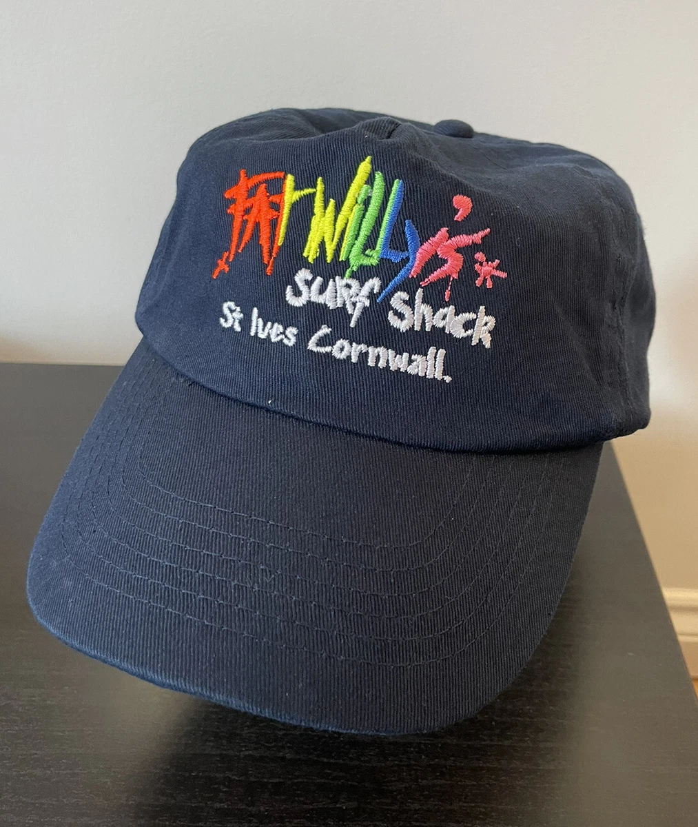 Fat Willy s Cap Surf Shack St Ives Cornwall Navy Hat Kids Size Adjustable Back