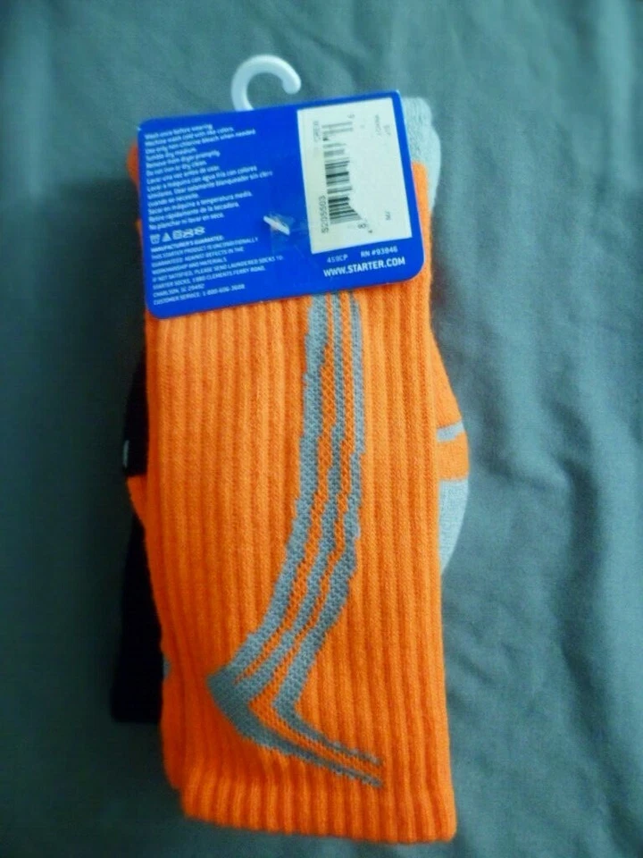 Pack de 3 calcetines Starter Crew M (10-1 1/2) nuevo regalo Dri-Star soporte arco lote de 3 Foto 4 de 4