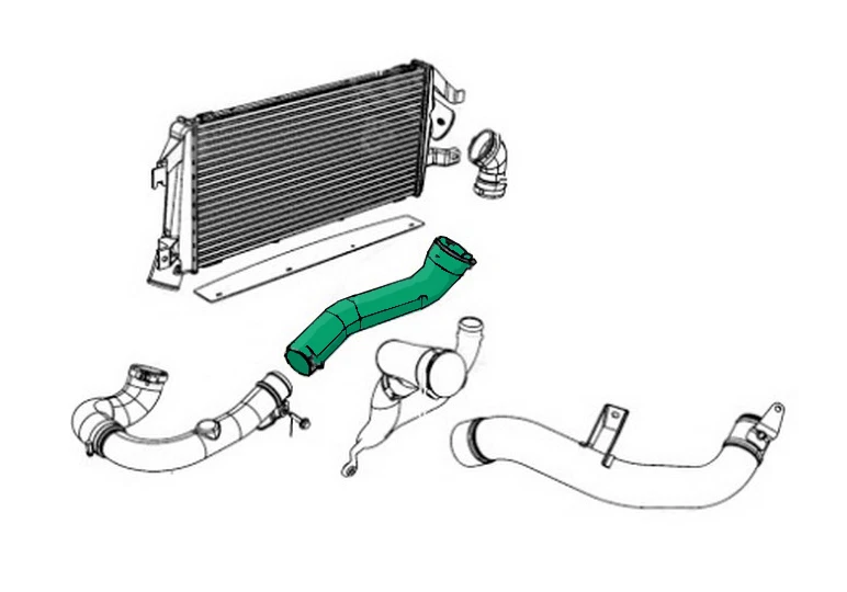 Manguera turbo original AG manguera de aire de carga para Jeep Compass 2.2 CRD Foto 3 de 3