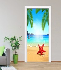 3D Red Starfish G6962 Door Wall Mural Photo W...
