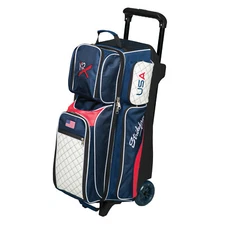 KR Strikeforce Royal Flush USA 3 Ball Roller Bowling Bag