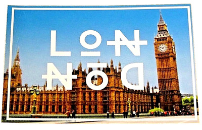PAPERCHASE, LONDON ~ REISEPOSTKARTE ~ GROSS BEN & HOUSES OF PARLIAMENT ~ LONDON 