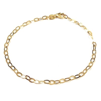 14kt Gold Filled Flat CABLE Chain BRACELET ANKLET Made
