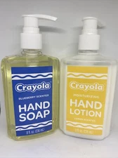 Crayola Blueberry Scented Hand Soap And Lemon Scented Hand Lotion Lot of 2