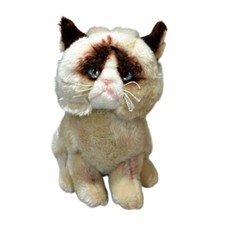 Gund Grumpy Cat Plush Meme 9 Inch Stuffed Animal Soft Toy Kitten Clear Eyes