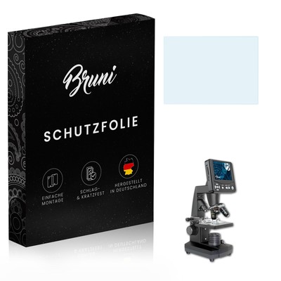 Bruni 2x Folie für Bresser LCD-Microscope 50-500x 3.5 Inch Schutzfolie