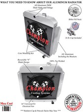 Atom Champion 2 Row Radiator W 16 Fan For 1955 - 1959 Chevrolet Truck Ec5559
